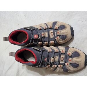 Merrell Chameleon II Stretch Hiking Shoes Womens 9.5 Brown Grey Vibram 80572